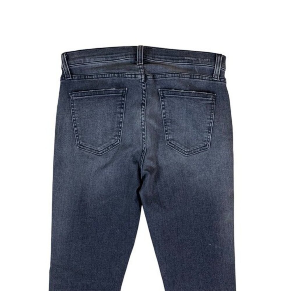 Current Elliott High Waist Skinny Jeans Dark Wash Stretch Denim 28 Gray‎ - Picture 5 of 5